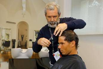 Nadal e Djokovic dal parrucchiere al Foro Italico Nadal e Djokovic dal parrucchiere al Foro Italico